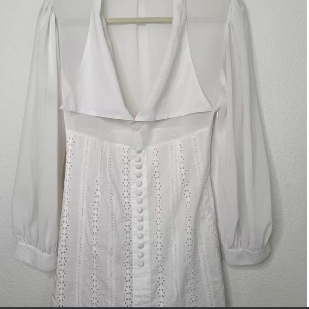 With Jean White Eyelet Mini Dress
